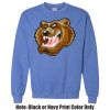 Adult Heavy Blend Heather Royal or Red 60/40 Fleece Crew (S) Thumbnail