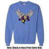 Adult Heavy Blend Heather Royal or Red 60/40 Fleece Crew (S) Thumbnail