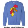 Adult Heavy Blend Heather Royal or Red 60/40 Fleece Crew (S) Thumbnail