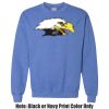 Adult Heavy Blend Heather Royal or Red 60/40 Fleece Crew (S) Thumbnail