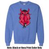 Adult Heavy Blend Heather Royal or Red 60/40 Fleece Crew (S) Thumbnail