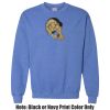 Adult Heavy Blend Heather Royal or Red 60/40 Fleece Crew (S) Thumbnail