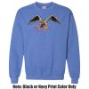 Adult Heavy Blend Heather Royal or Red 60/40 Fleece Crew (S) Thumbnail