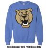 Adult Heavy Blend Heather Royal or Red 60/40 Fleece Crew (S) Thumbnail