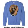 Adult Heavy Blend Heather Royal or Red 60/40 Fleece Crew (S) Thumbnail