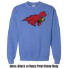 Adult Heavy Blend Heather Royal or Red 60/40 Fleece Crew (S) Thumbnail
