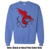 Adult Heavy Blend Heather Royal or Red 60/40 Fleece Crew (S) Thumbnail