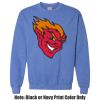 Adult Heavy Blend Heather Royal or Red 60/40 Fleece Crew (S) Thumbnail