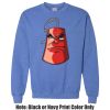 Adult Heavy Blend Heather Royal or Red 60/40 Fleece Crew (S) Thumbnail