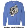 Adult Heavy Blend Heather Royal or Red 60/40 Fleece Crew (S) Thumbnail