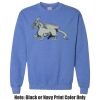 Adult Heavy Blend Heather Royal or Red 60/40 Fleece Crew (S) Thumbnail