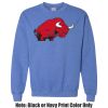 Adult Heavy Blend Heather Royal or Red 60/40 Fleece Crew (S) Thumbnail