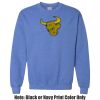 Adult Heavy Blend Heather Royal or Red 60/40 Fleece Crew (S) Thumbnail
