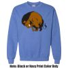 Adult Heavy Blend Heather Royal or Red 60/40 Fleece Crew (S) Thumbnail