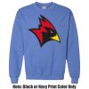 Adult Heavy Blend Heather Royal or Red 60/40 Fleece Crew (S) Thumbnail