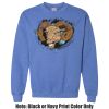 Adult Heavy Blend Heather Royal or Red 60/40 Fleece Crew (S) Thumbnail