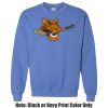Adult Heavy Blend Heather Royal or Red 60/40 Fleece Crew (S) Thumbnail