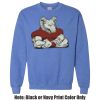 Adult Heavy Blend Heather Royal or Red 60/40 Fleece Crew (S) Thumbnail