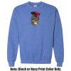 Adult Heavy Blend Heather Royal or Red 60/40 Fleece Crew (S) Thumbnail