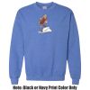Adult Heavy Blend Heather Royal or Red 60/40 Fleece Crew (S) Thumbnail