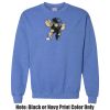 Adult Heavy Blend Heather Royal or Red 60/40 Fleece Crew (S) Thumbnail