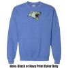 Adult Heavy Blend Heather Royal or Red 60/40 Fleece Crew (S) Thumbnail