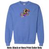 Adult Heavy Blend Heather Royal or Red 60/40 Fleece Crew (S) Thumbnail