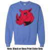 Adult Heavy Blend Heather Royal or Red 60/40 Fleece Crew (S) Thumbnail