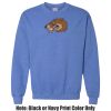 Adult Heavy Blend Heather Royal or Red 60/40 Fleece Crew (S) Thumbnail