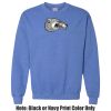 Adult Heavy Blend Heather Royal or Red 60/40 Fleece Crew (S) Thumbnail