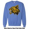 Adult Heavy Blend Heather Royal or Red 60/40 Fleece Crew (S) Thumbnail