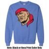 Adult Heavy Blend Heather Royal or Red 60/40 Fleece Crew (S) Thumbnail