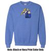 Adult Heavy Blend Heather Royal or Red 60/40 Fleece Crew (S) Thumbnail