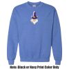 Adult Heavy Blend Heather Royal or Red 60/40 Fleece Crew (S) Thumbnail