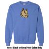 Adult Heavy Blend Heather Royal or Red 60/40 Fleece Crew (S) Thumbnail