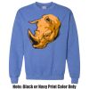 Adult Heavy Blend Heather Royal or Red 60/40 Fleece Crew (S) Thumbnail