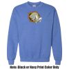 Adult Heavy Blend Heather Royal or Red 60/40 Fleece Crew (S) Thumbnail