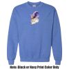 Adult Heavy Blend Heather Royal or Red 60/40 Fleece Crew (S) Thumbnail