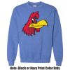 Adult Heavy Blend Heather Royal or Red 60/40 Fleece Crew (S) Thumbnail