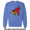 Adult Heavy Blend Heather Royal or Red 60/40 Fleece Crew (S) Thumbnail
