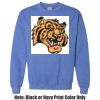 Adult Heavy Blend Heather Royal or Red 60/40 Fleece Crew (S) Thumbnail