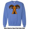 Adult Heavy Blend Heather Royal or Red 60/40 Fleece Crew (S) Thumbnail