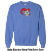 Adult Heavy Blend Heather Royal or Red 60/40 Fleece Crew (S) Thumbnail