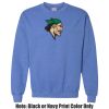 Adult Heavy Blend Heather Royal or Red 60/40 Fleece Crew (S) Thumbnail