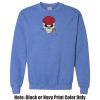 Adult Heavy Blend Heather Royal or Red 60/40 Fleece Crew (S) Thumbnail