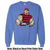 Adult Heavy Blend Heather Royal or Red 60/40 Fleece Crew (S) Thumbnail