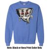 Adult Heavy Blend Heather Royal or Red 60/40 Fleece Crew (S) Thumbnail