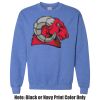 Adult Heavy Blend Heather Royal or Red 60/40 Fleece Crew (S) Thumbnail