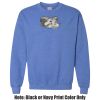 Adult Heavy Blend Heather Royal or Red 60/40 Fleece Crew (S) Thumbnail