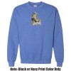 Adult Heavy Blend Heather Royal or Red 60/40 Fleece Crew (S) Thumbnail